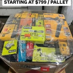 PALLETS OF POWERTOOLS, BATTERIES, HARDWARE & POWER EQUIPMENT AVAILABLE!